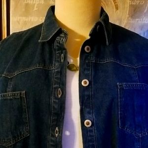Long denim jacket